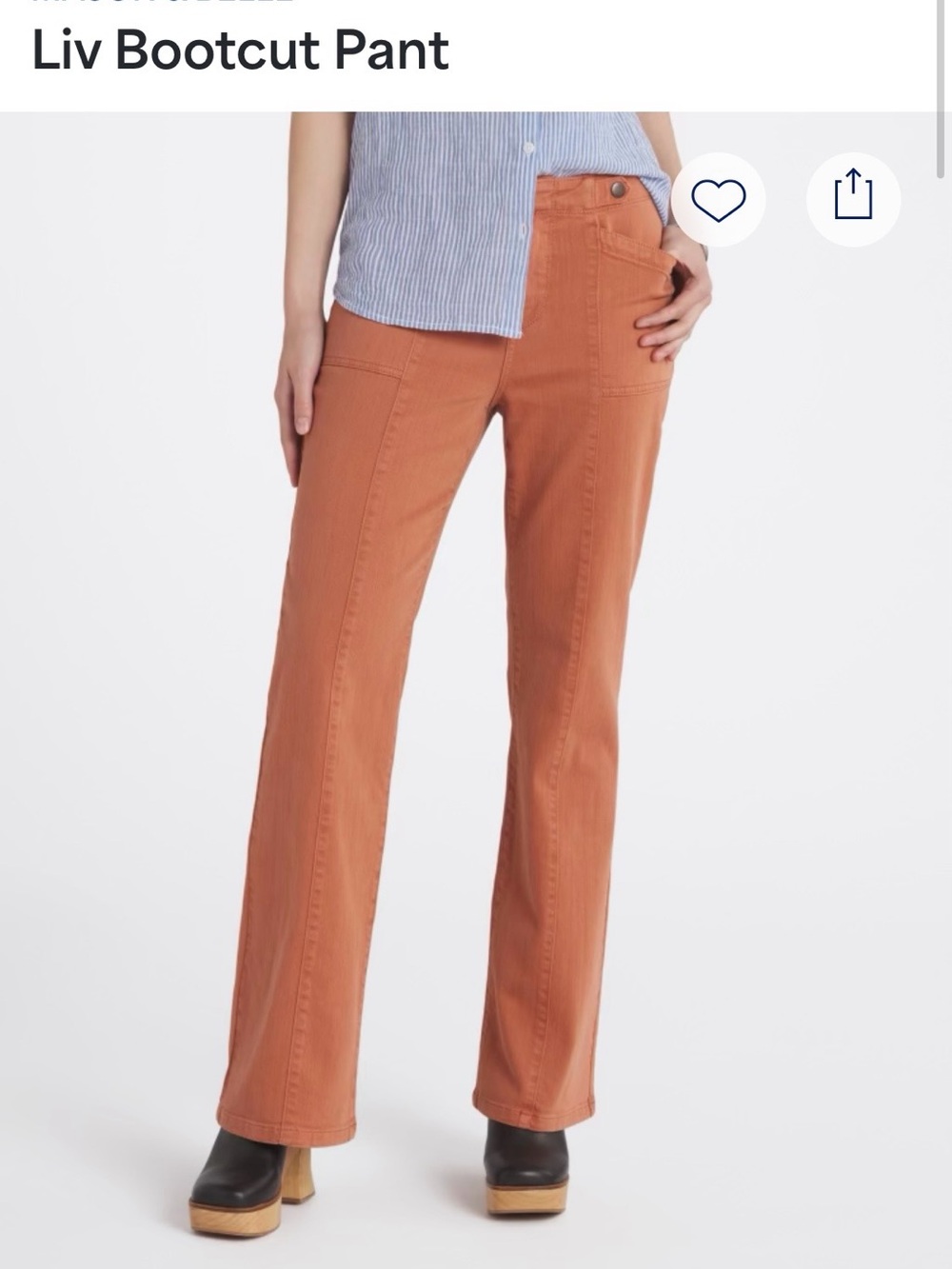 Liv Bootcut Pant — Burnt Orange Women’s Bootcut Trousers